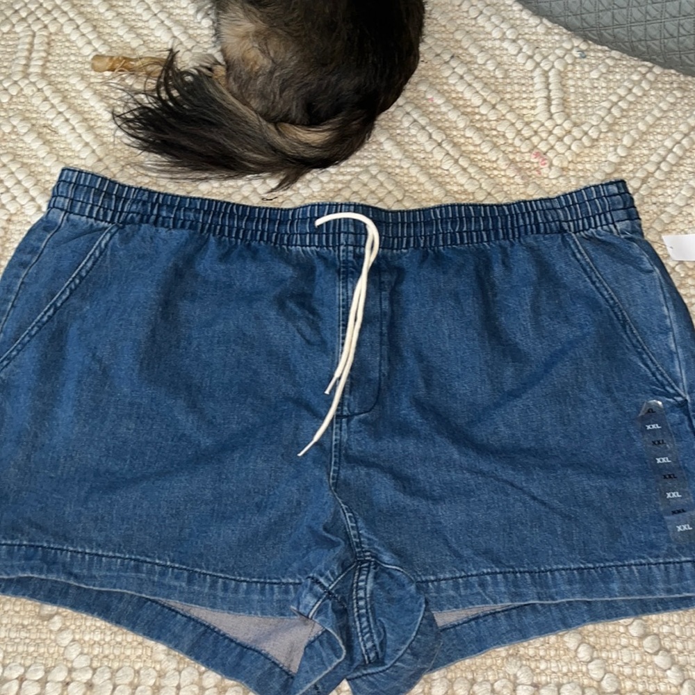Gap denim elastic waistband shorts